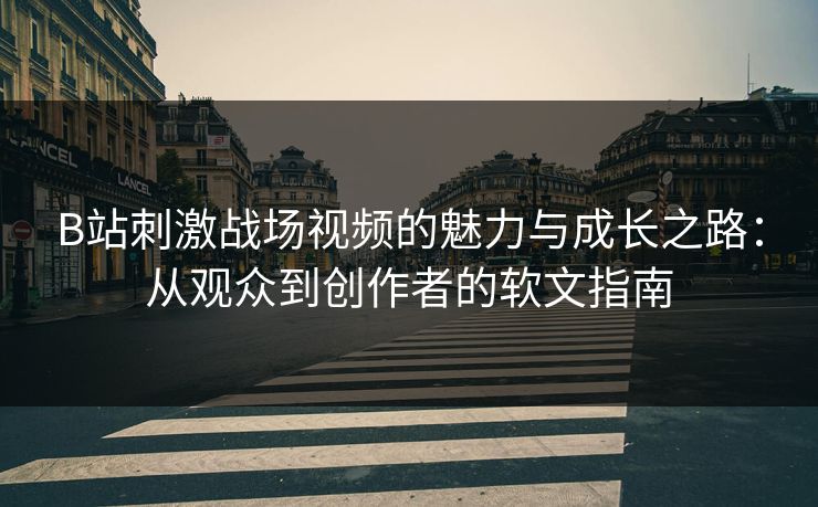B站刺激战场视频的魅力与成长之路：从观众到创作者的软文指南
